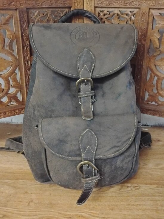 All The Pretty Horses Handbags - Handcrafted Brown Leather Backpack Large Rucksack Unisex